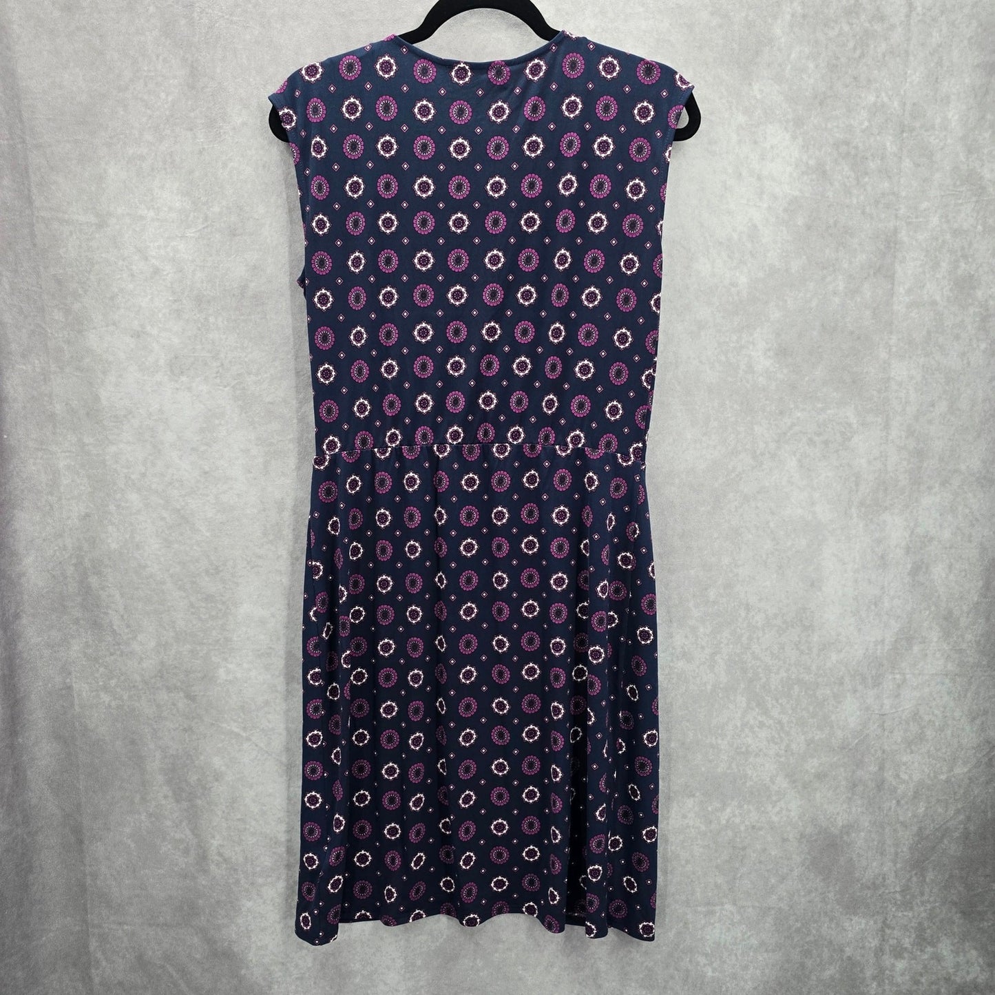 Michael Kors Purple Wrap Floral Sleeveless Knee Length Buckle Dress Medium