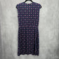 Michael Kors Purple Wrap Floral Sleeveless Knee Length Buckle Dress Medium