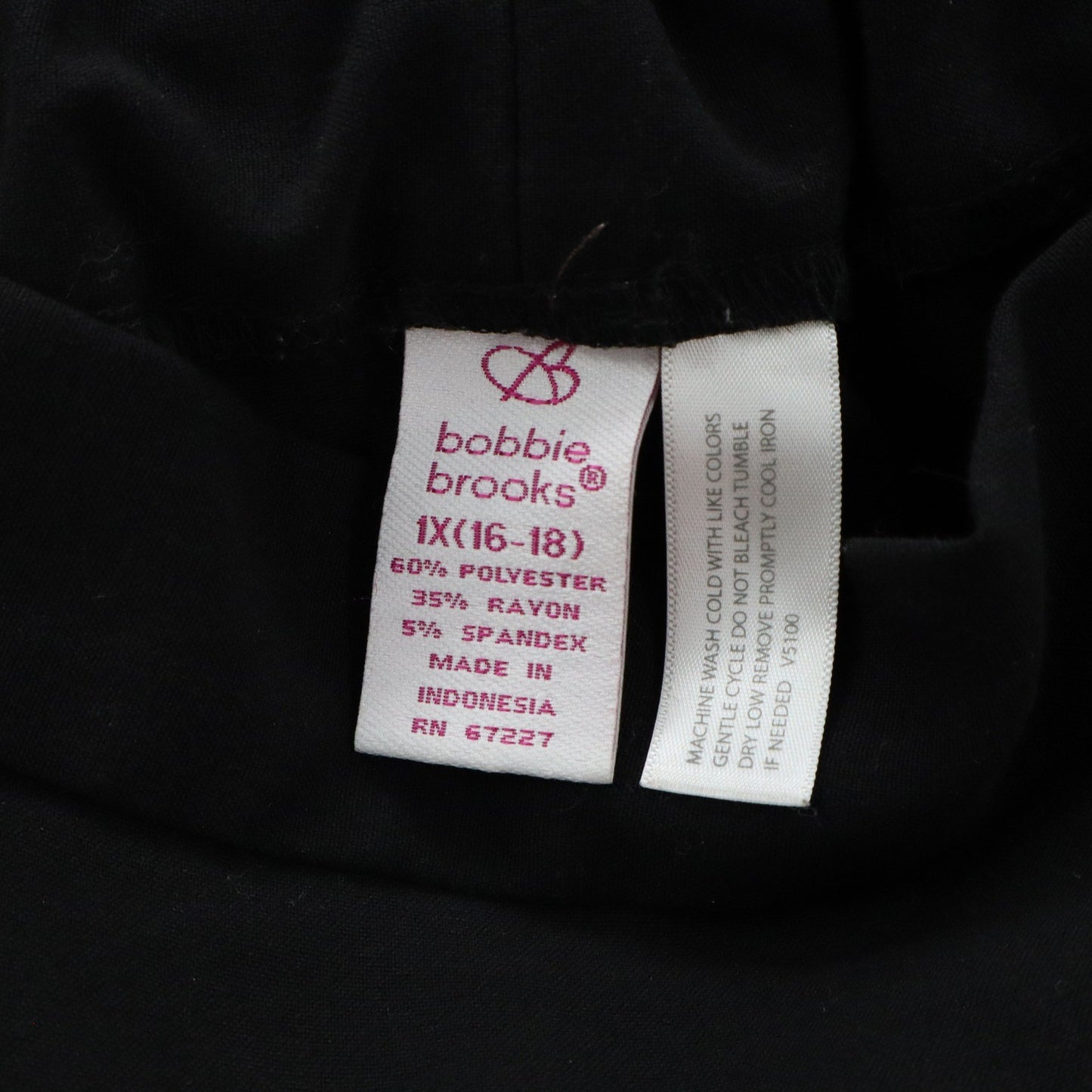 Bobbie Brooks Black Pull On Pencil Short Business Casual Preppy Skirt Plus 1X