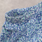 Blue Floral Mini Short Flare Pull On Cotton Tenniscore Boho Skirt S Small