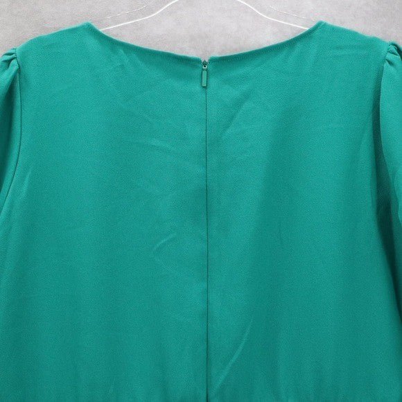 Armani Exchange Green Flare Knee Length Stripe Preppy Classic Dress 10 Medium