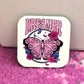 Dreamer Butterfly Flowers Pink Handmade Square Refrigerator Magnet