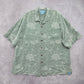 Bermuda Bay Green Tropical Surf Island Vintage Cotton Relax Hawaiian Shirt XXL