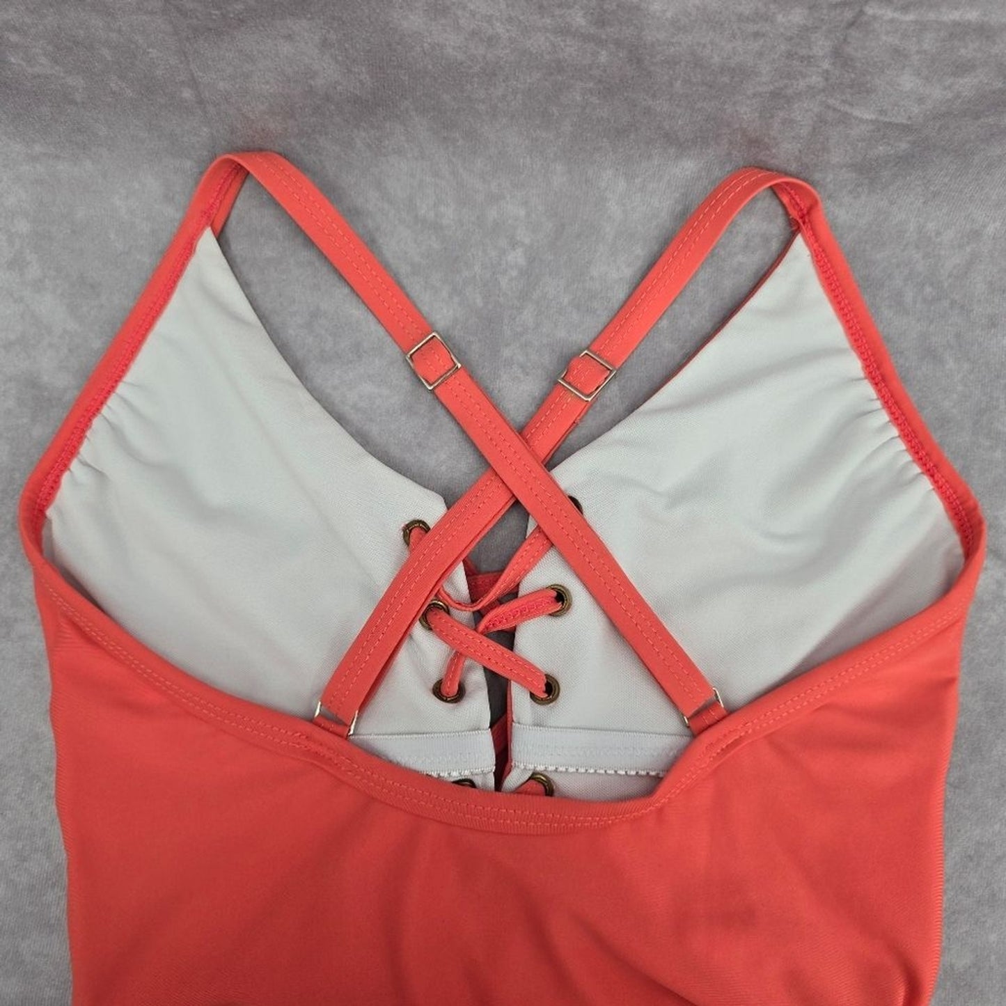 Shein Orange One Piece Swimsuits Swimwear Size Large