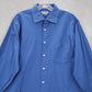 Van Heusen Lux Sateen Regular Fit Blue Button Down Casual Work Dress Shirt Large