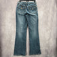 LA Blues Straight Leg Medium Wash Cotton Denim Pants Jeans 12