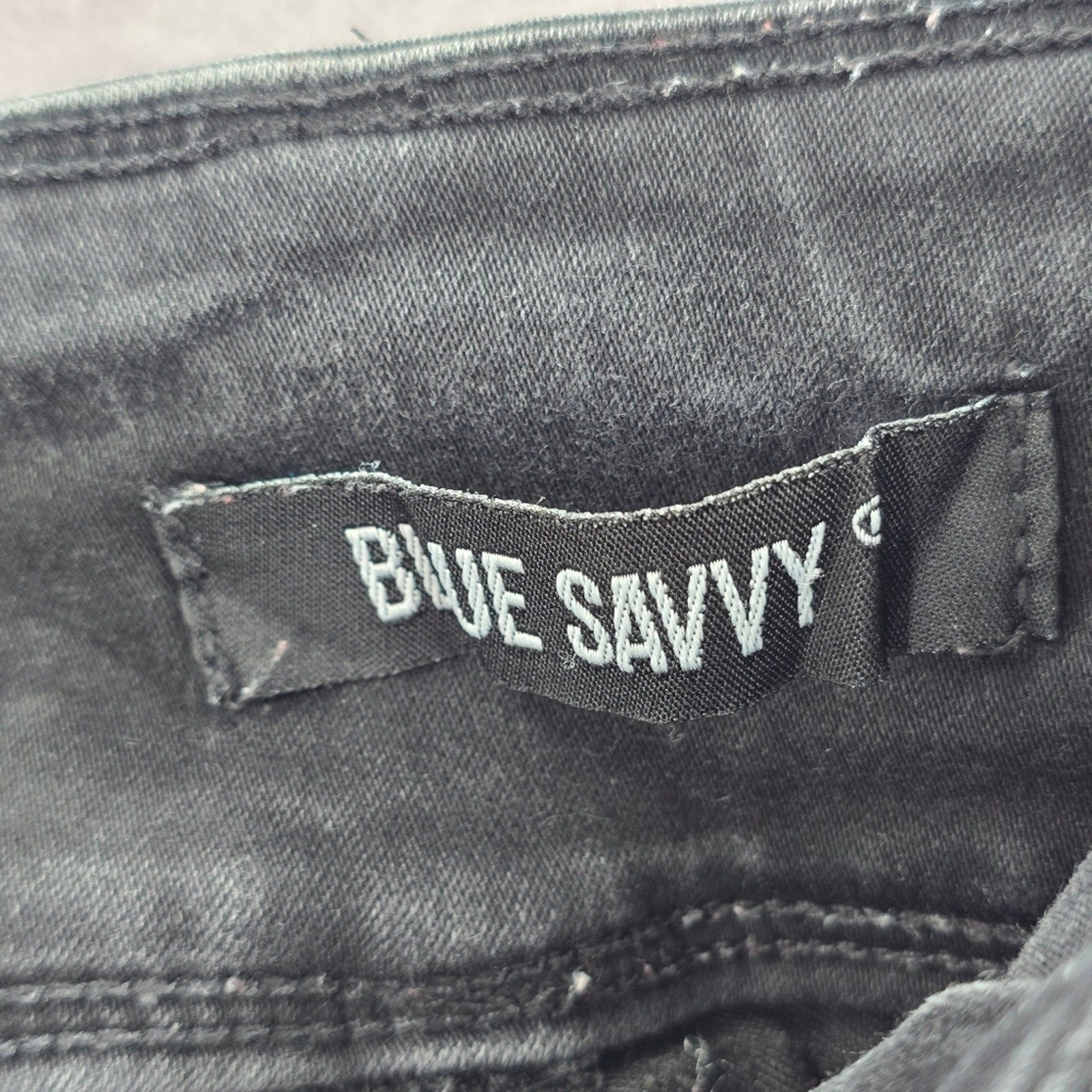 Blue Savvy Black Skinny Pants Denim Distressed Jeans 5/27