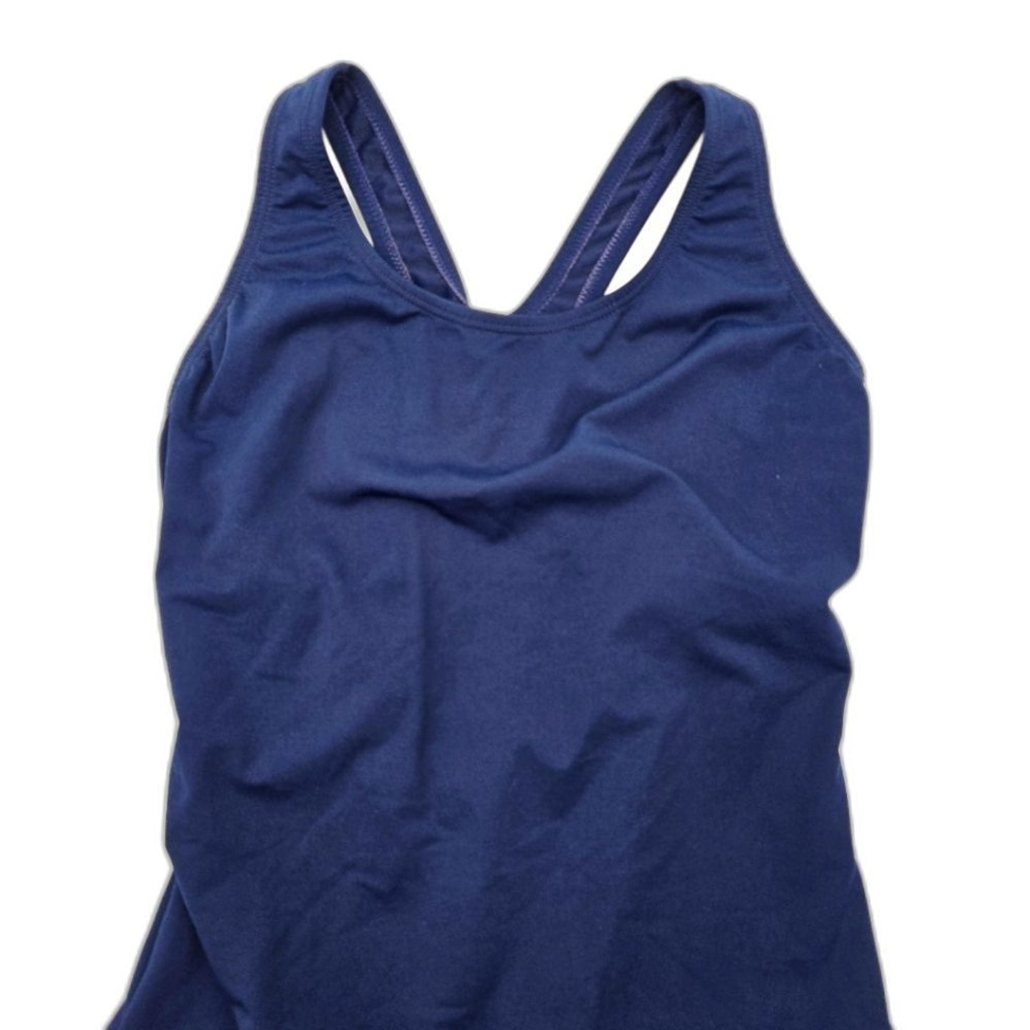 Ocean Aqua Shape Navy Blue One Piece Bathing Suit Swimwear Size 36/10