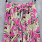 New Look Pink Floral Elastic Crop Belt Beach Boho Wide Leg Pants Trousers XL