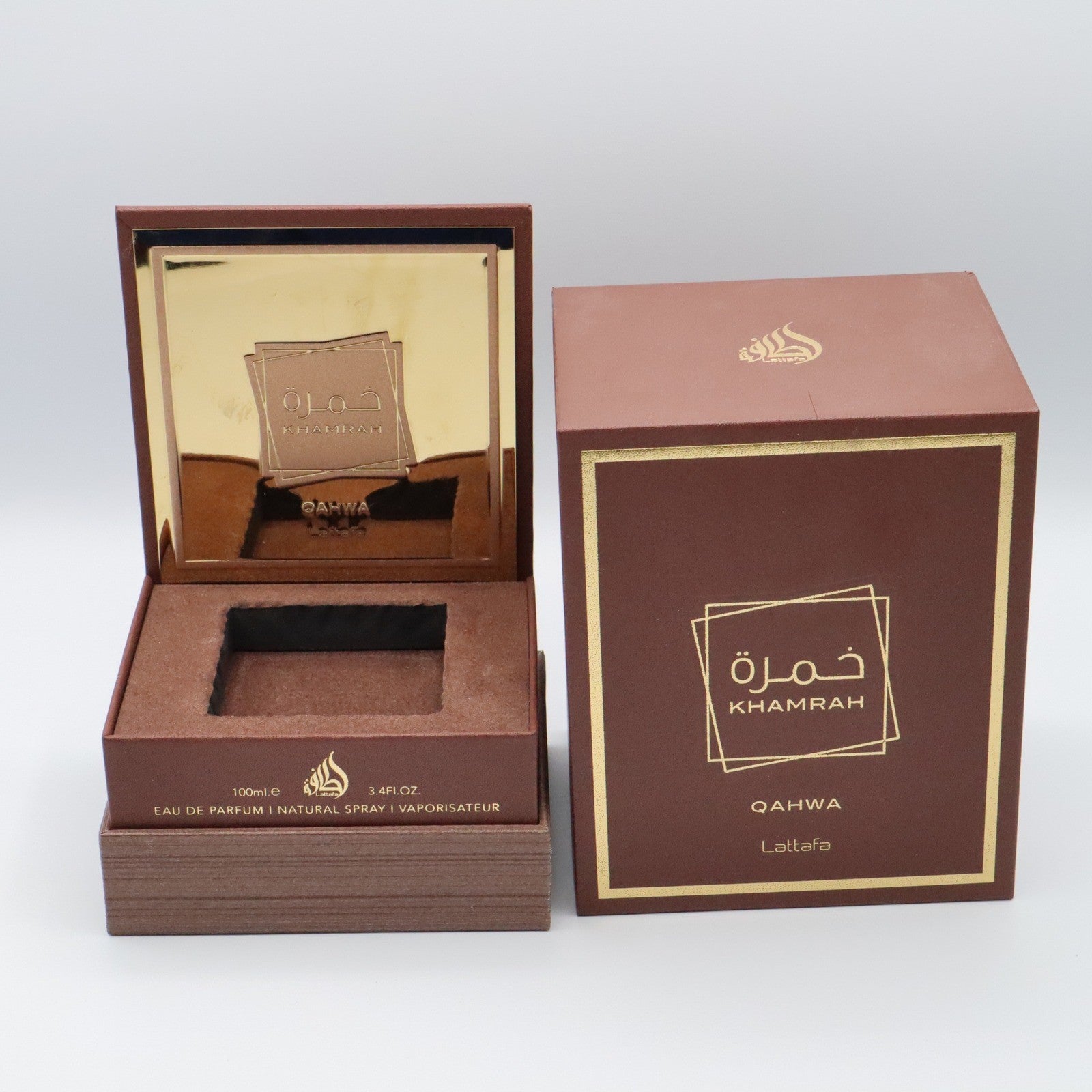 Lattafa Qahwa Khamrah Eau De Parfum 100ML 3.4FL OZ Empty Collectors Display Box