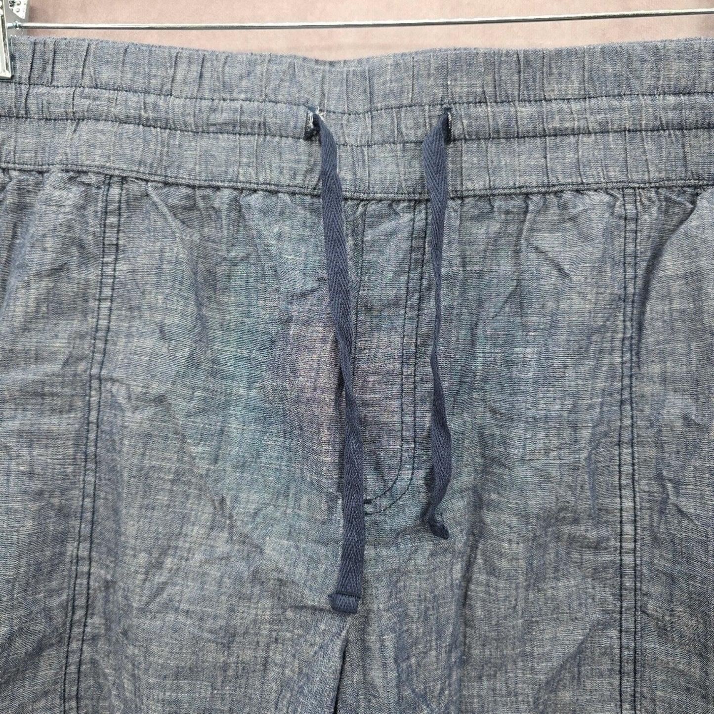 BCG Plus Lifestyle Cuff Chambray Medieval Blue Shorts Size 3X NWT