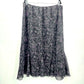 Cato Black Floral Midi Flare Y2K Cottagecore Flirty Skirt Bottom Plus 18/20W