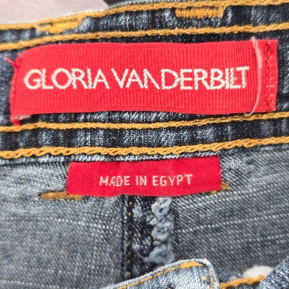 Gloria Vanderbilt Blue Medium Wash Straight Leg Denim Jeans Pants 12