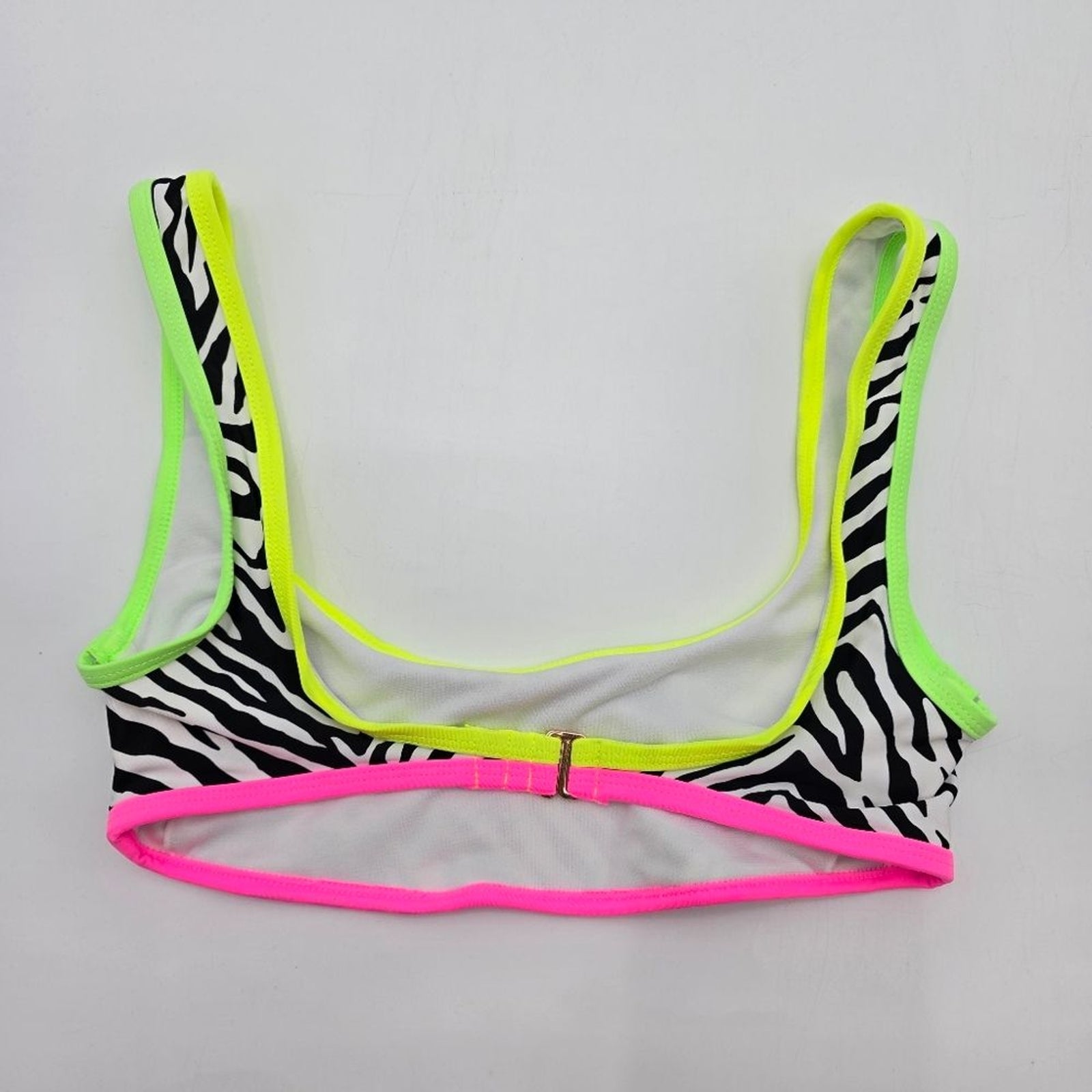 No Boundaries Striped Black White Bikini Top Small Swimwear Swimsuit