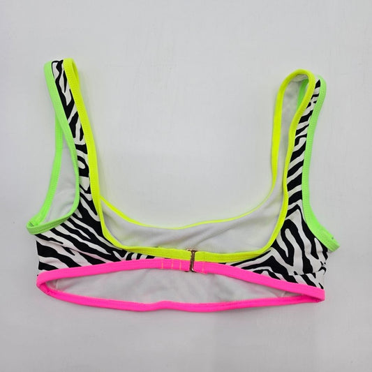 No Boundaries Striped Black White Bikini Top Small Swimwear Swimsuit
