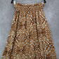 Bucket List Brown Wide Geometric Leg Boho Pull On Straight Trousers Pant S Small