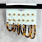 Brown Hoop Stud Dangle Brown Boho Retro Set Earrings Fashion Jewelry JB2-5