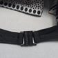 Black Dot Crisscross Belt Tie Padded Swim Sports Bra Beach Bikini Top L Large