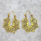 Gold Leaf Floral Star Web Hook Boho Retro Dangle Earrings Fashion Jewelry JB2-7