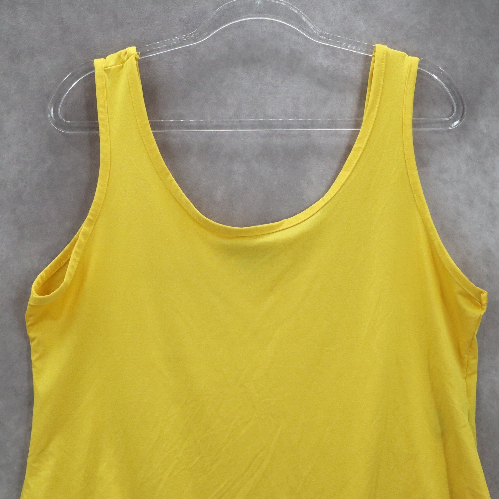 Rouge Collection Yellow Stretch Bodysuit Swim One Piece Bathing Suit Plus 3X