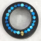 Blue Gold Skull Glass Marble Stretch Bead Bracelet Fashion Jewelry JB2-22