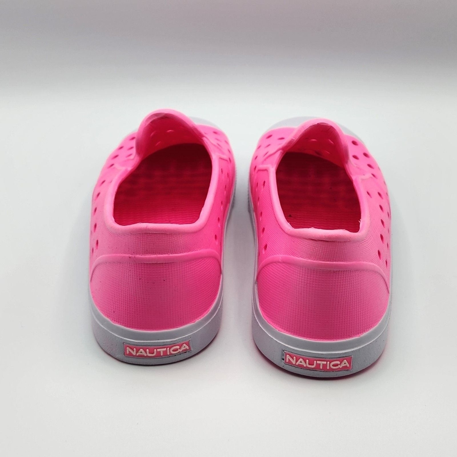 Nautica Girls Pink White Slip on Summer Shoes Foam Rubber Play Shoe Size 12