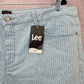 Lee Mid Rise Blue White Stripes Short Size 2X (22M) NWT