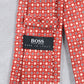 Boss Hugo Boss Red Polka Dot Executive Formal Silk Business Men's Neck Tie