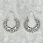 Silver Floral Star Drop Hook Dangle Floral Boho Earring Fashion Jewelry JB2-57