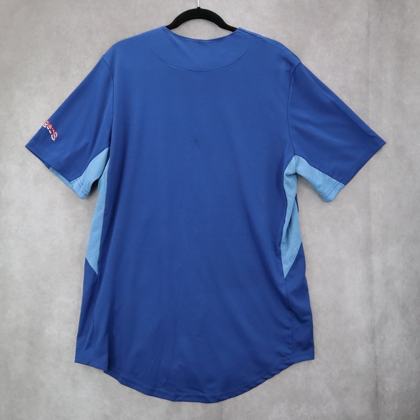 TX3 Cool Blue Mens Baseball Fan Texas Rangers Button Jersey Merchandise Large