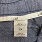 BCG Plus Lifestyle Cuff Chambray Medieval Blue Shorts Size 3X NWT