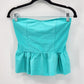 Shein Blue Swimsuit Swimwear Tankini Padded Bra Cold Shoulder Size Medium