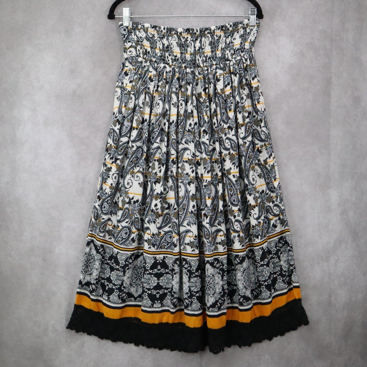 Sassy Doll Boho Paisley Skirt Midi Gypsy Floral Festival Retro XL Extra Large