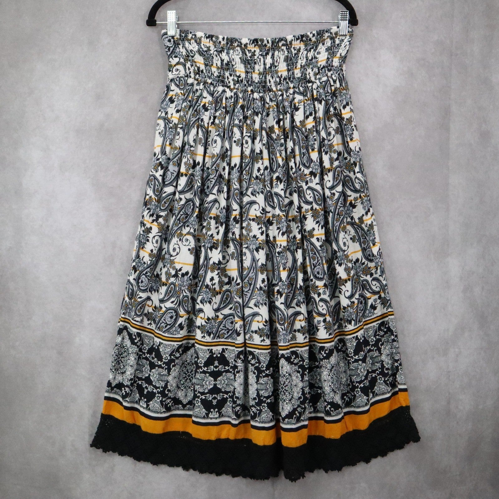 Sassy Doll Boho Paisley Skirt Midi Gypsy Floral Festival Retro XL Extra Large
