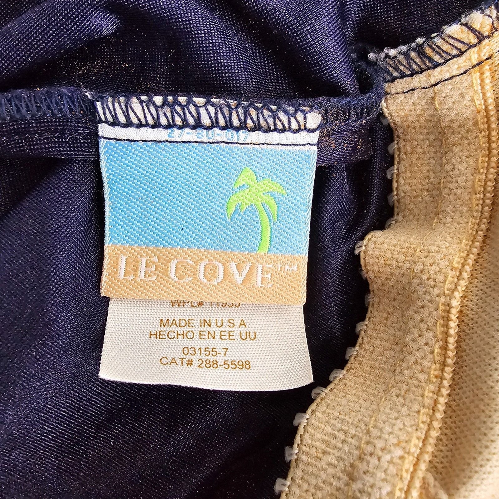 Le Cove Navy Blue Swimsuit Swimwear One Piece Size 14