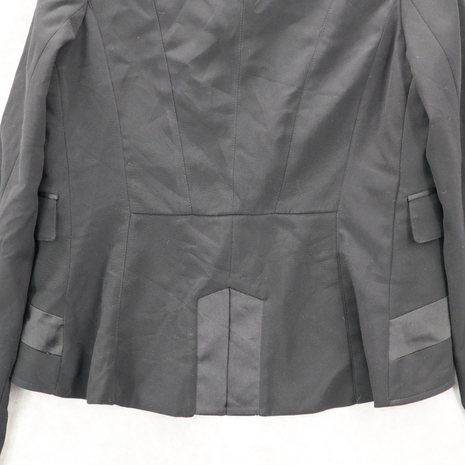 Arden B Black Tuxedo Peak Formal Cocktail Wedding Coat Jacket Blazer Medium