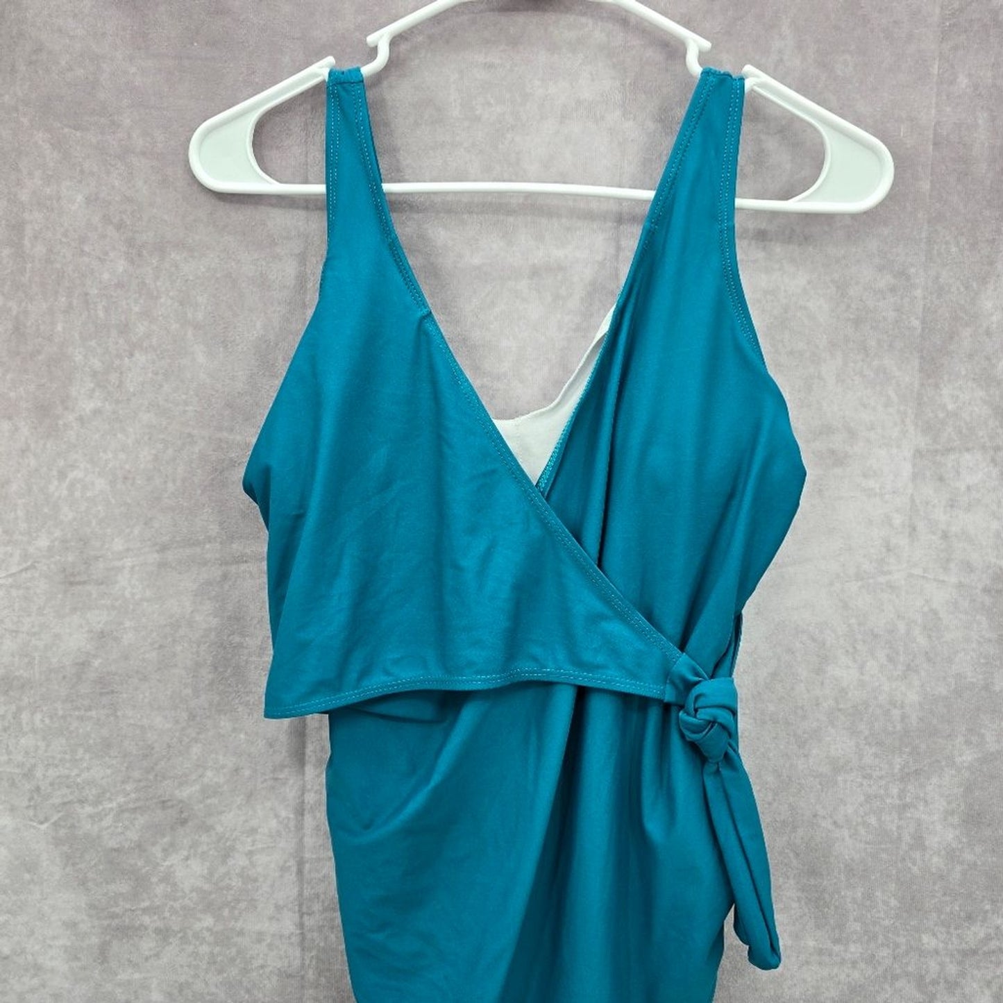 Shein Green One Piece Swimsuits Swimwear Wrap Style Size M