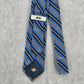 Joseph Abboud Blue Gray Stripe Repp Geometric 100% Silk Men's Neck Tie NWOT