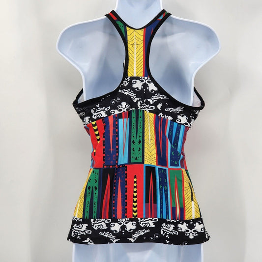 Shein Tankini Black Red Swimwear Swim Suit Top Bathing Sleeveless Size Medium