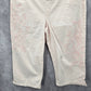 Gloria Vanderbilt Pink Embroidered Floral Crop Avery Cotton Pants 12