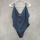 Aerie Gray Cutout Sides Swimsuit Swimwear One Piece Size XL