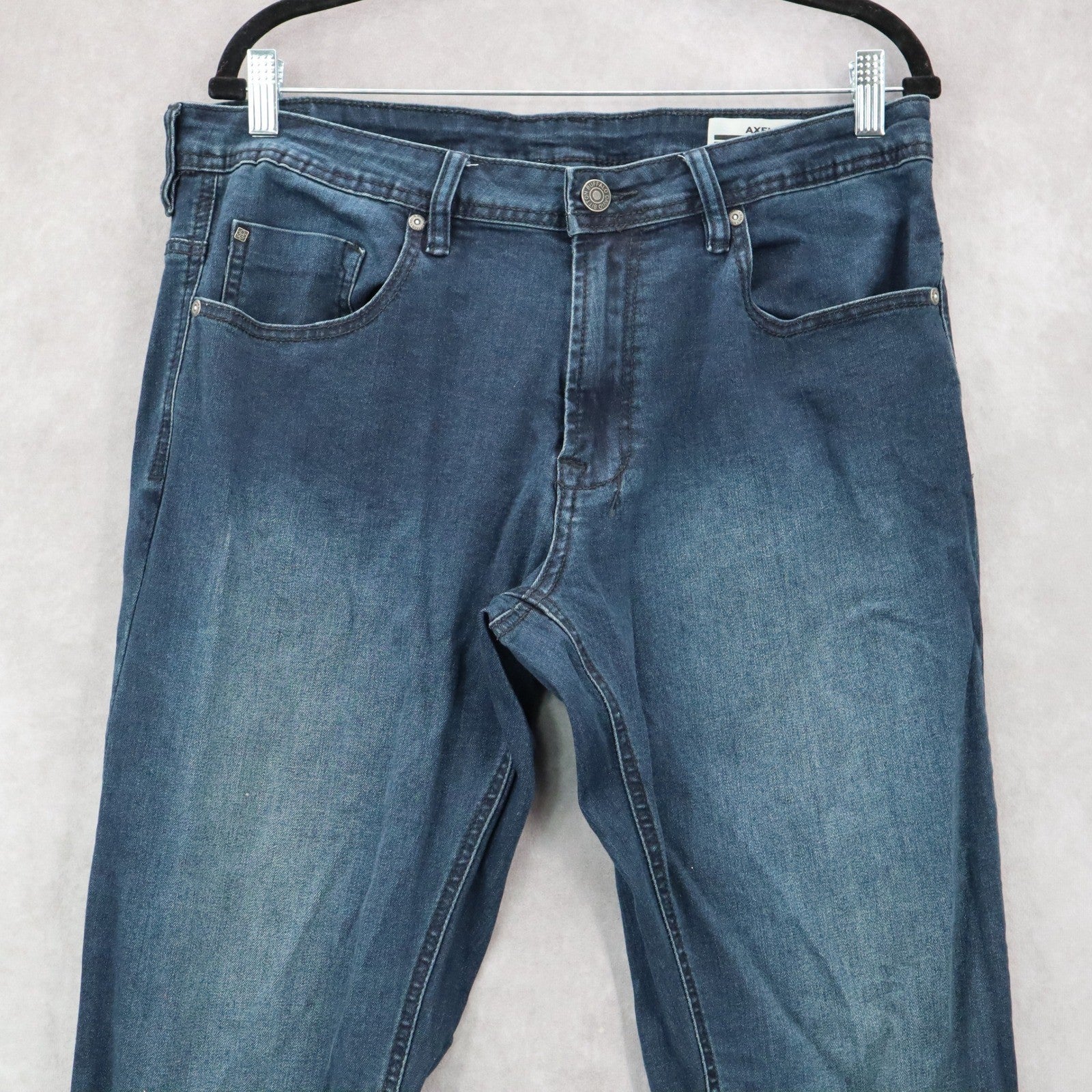 Buffalo David Bitton Blue Axel Slim Stretch Denim Jeans Mens Straight Leg36x30