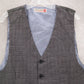 Sovereign Codes Gray Checker 5 Button Point Pocket Waistcoat Formal Suit Vest XL