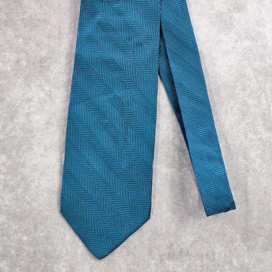Jos. A. Bank Blue Stripe Repp Geometric 100% Silk Italy Men's Neck Tie Executive