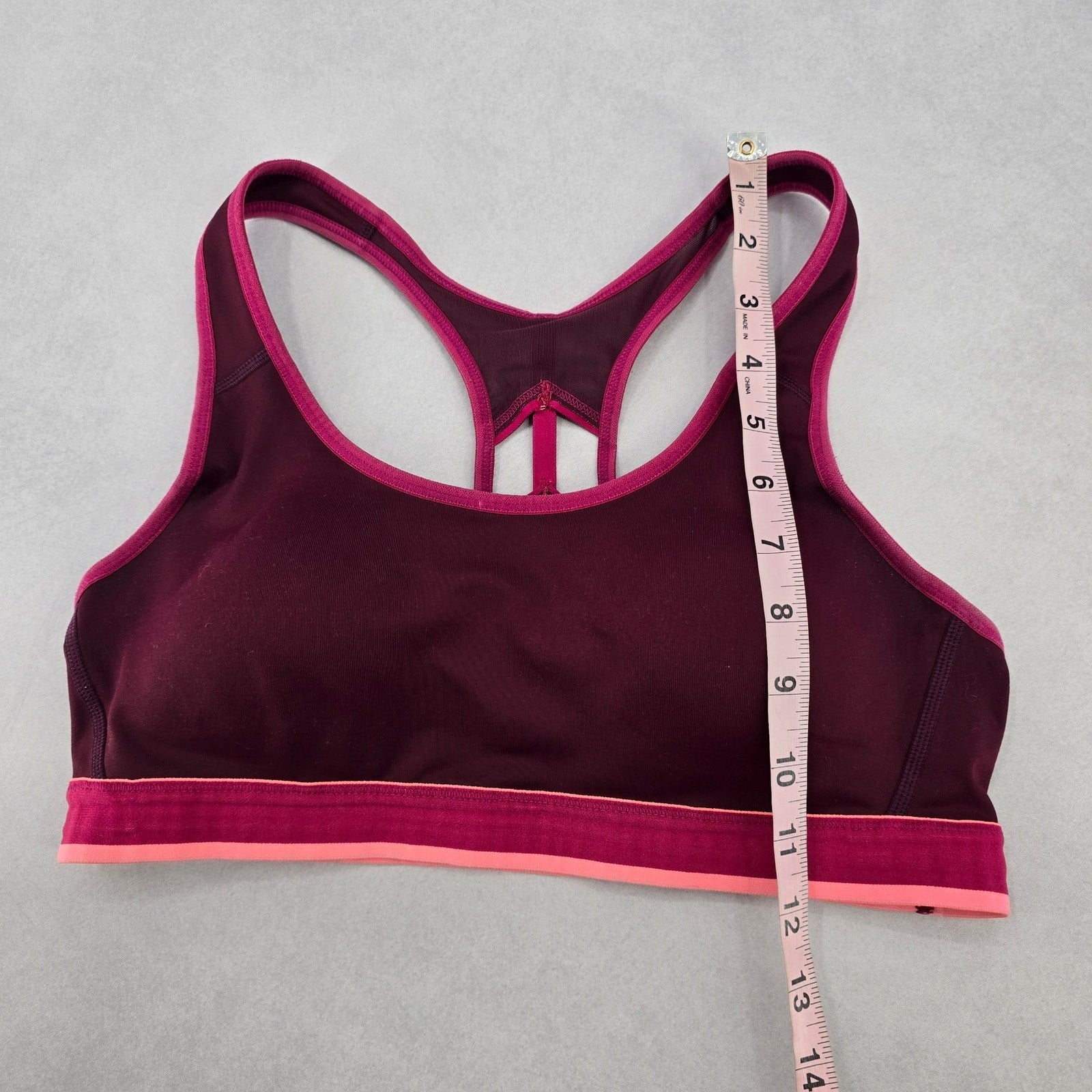 Champion Purple Racerback Padded Swim Sports Bra Beach Bikini Top M Medium