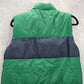 Old Navy Green Blue Stripe Zip Sleeveless Puffer Fleece Boys Vest XL 14/16