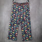 Secret Treasures Blue Floral Wide Leg Boho Pull On Trousers Pant XL Extra Large