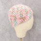 Pink Crochet Cable Knit Y2K Vintage Cottage Cozy Beanie Cap Hat OS