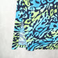 CSC Studio Blue Animal Print Flare Boho Summer Feminine Stretch Skirt Plus 3X