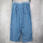 Zac & Rachel Blue Wide Leg Pants Belted Soft Boho Comfy Minimalist L Large